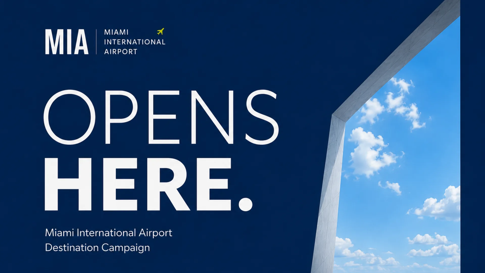 Opens Here — Miami International Airport hero image
